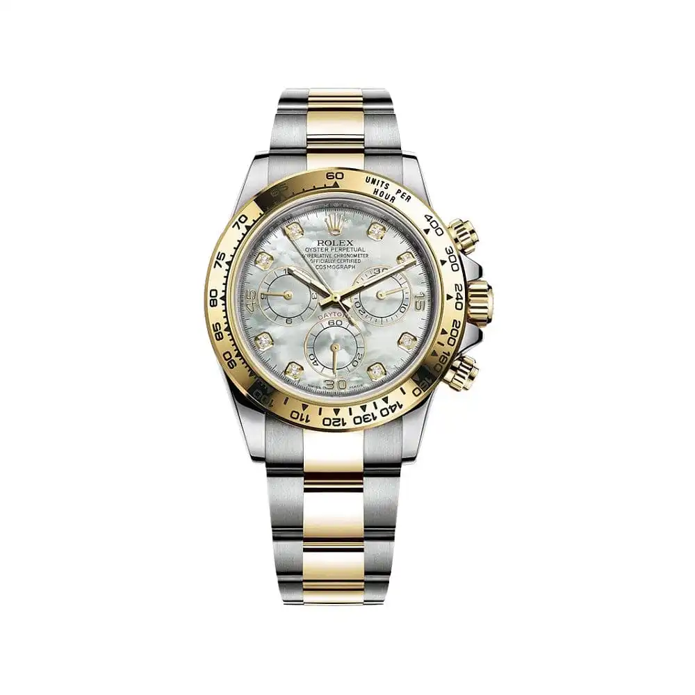 Rolex Daytona Replica 116503 Yellow Gold Stainless Steel Mother of Pearl Diamo