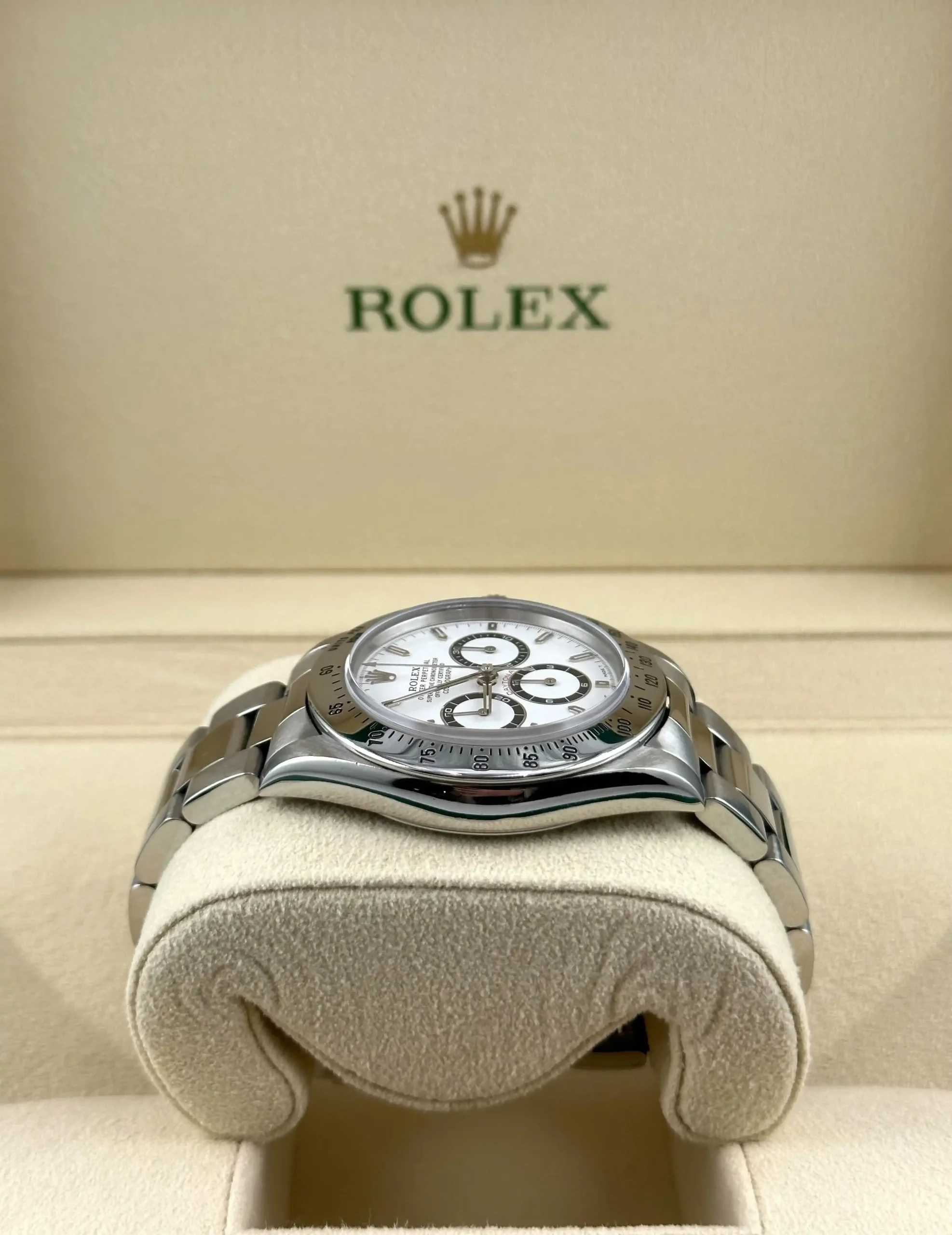 Rolex Daytona Replica 16520 Zenith Movement Stainless Steel White Dial - Image 5