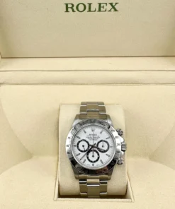 Alternative view of Rolex Daytona Replica 16520 Zenith Movement Stainless Steel White Dial