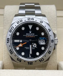 Alternative view of Rolex Explorer II Replica 216570 Stainless Steel Black Dial