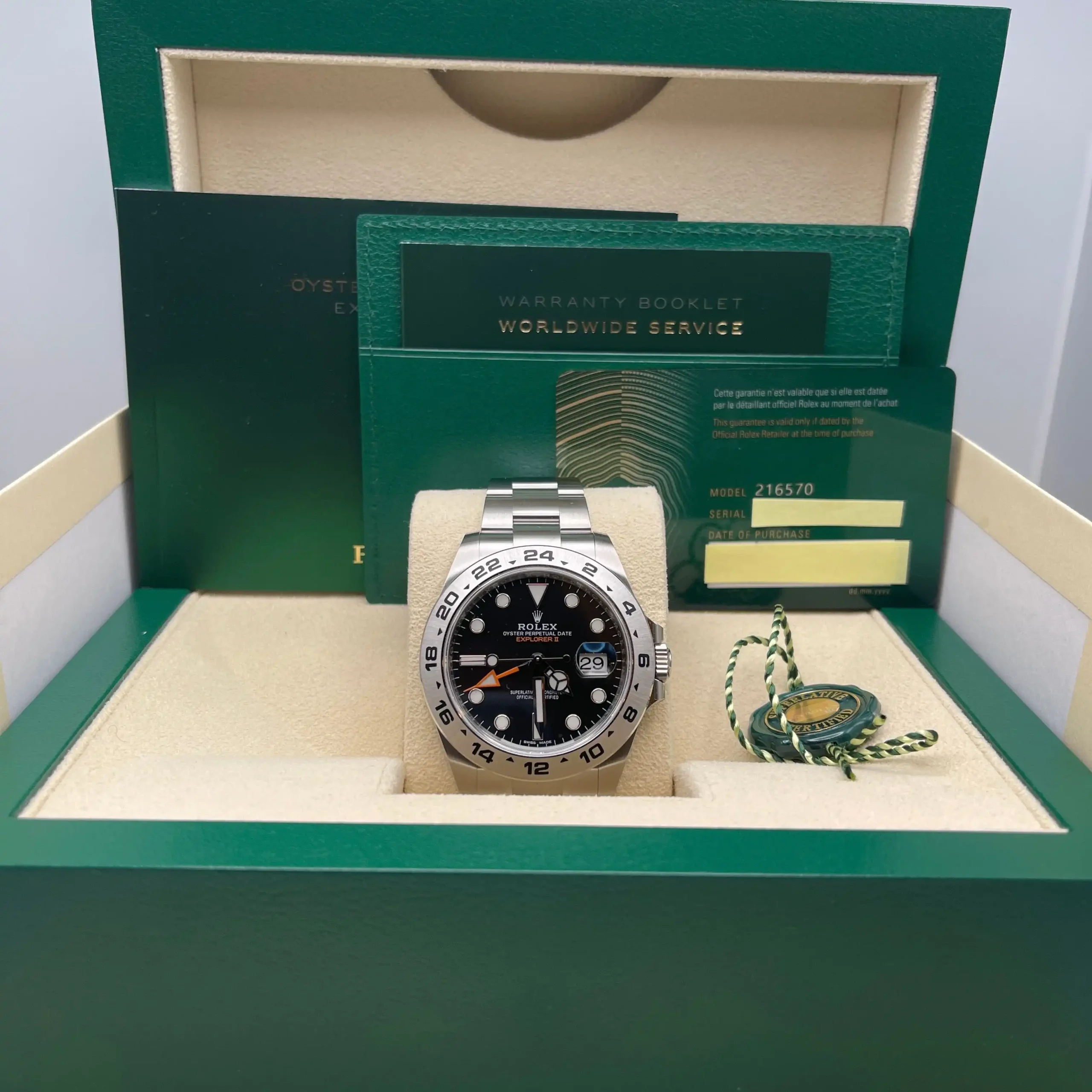 Rolex Explorer II Replica 216570 Stainless Steel Black Dial - Image 7