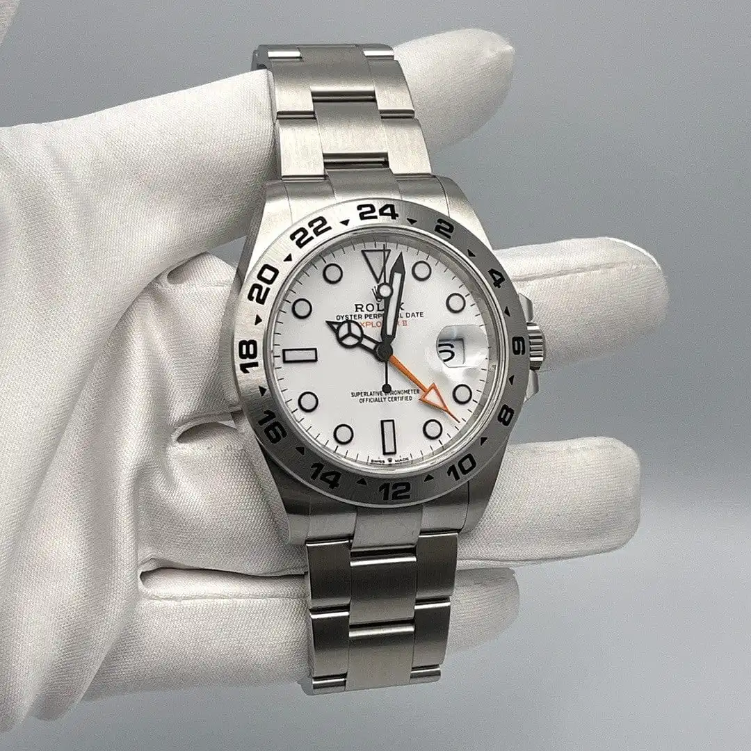 Rolex Explorer II Replica 216570 Stainless Steel White Dial - Image 2