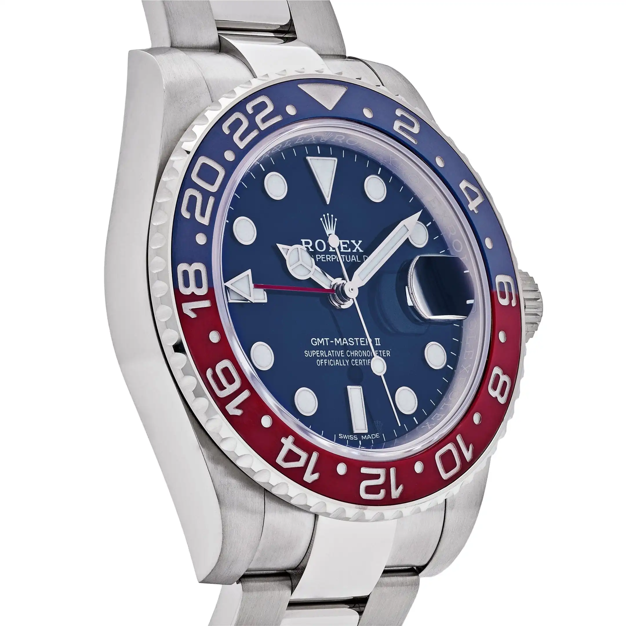 Rolex GMT-Master II Replica 116719BLRO Pepsi White Gold Blue Dial Oyster - Image 4