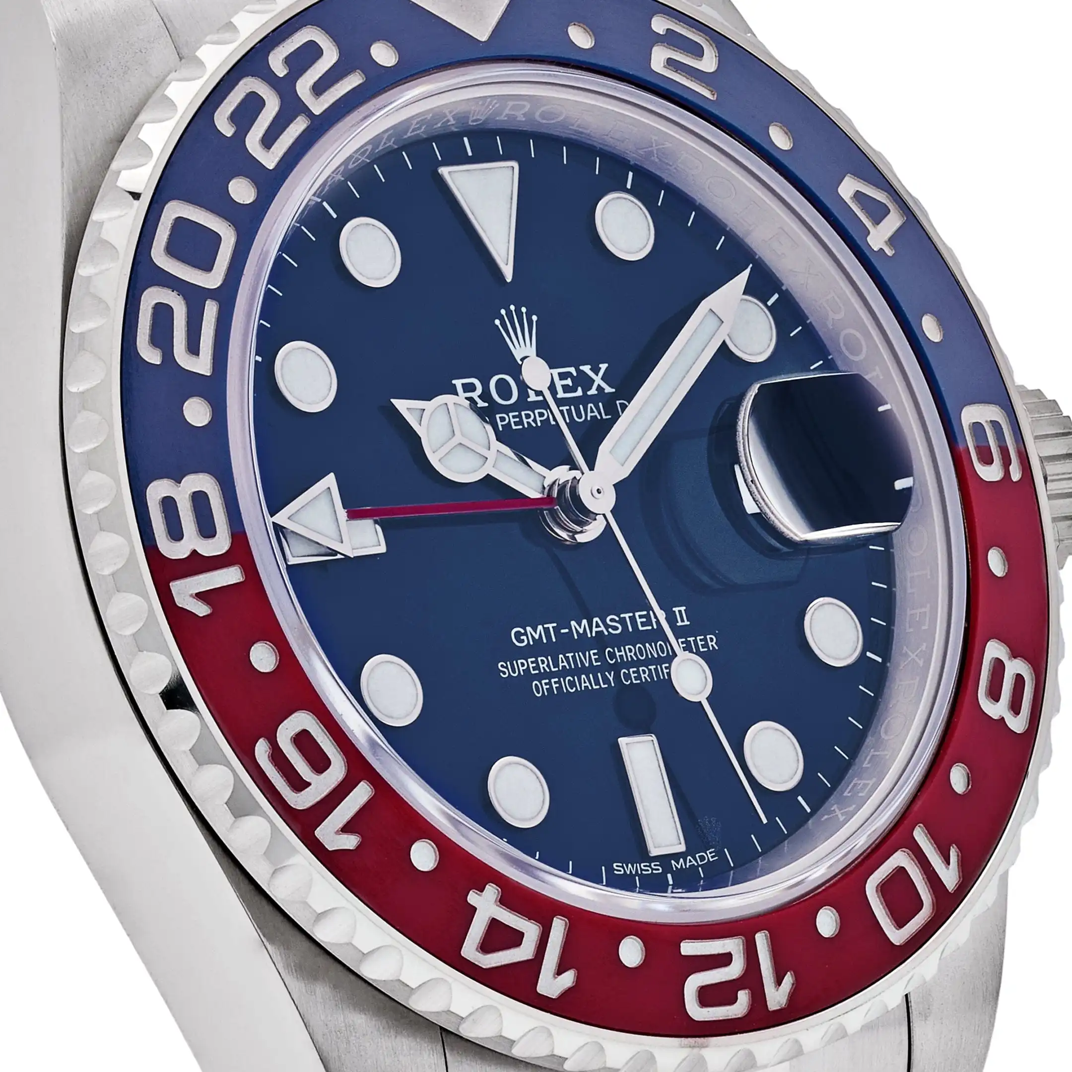 Rolex GMT-Master II Replica 116719BLRO Pepsi White Gold Blue Dial Oyster - Image 5
