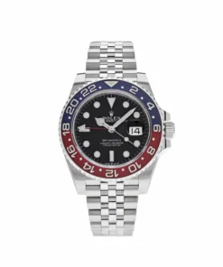 Rolex GMT-Master II Replica 126710BLRO ‘Pepsi’ Stainless Steel Black Dial Jubilee