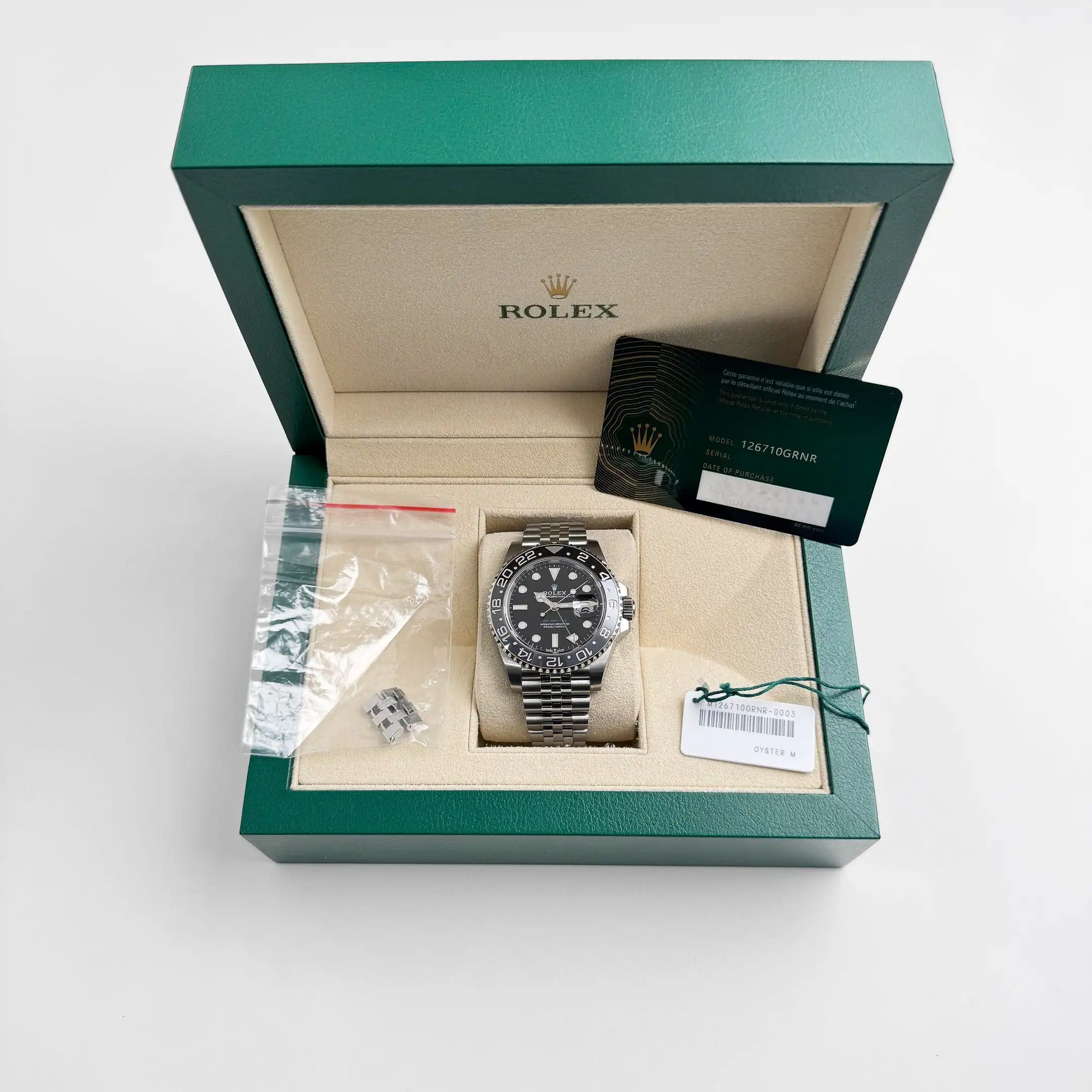 Rolex GMT-Master II Replica 126710GRNR ‘Bruce Wayne’ Stainless Steel Black Dial Jubilee - Image 11