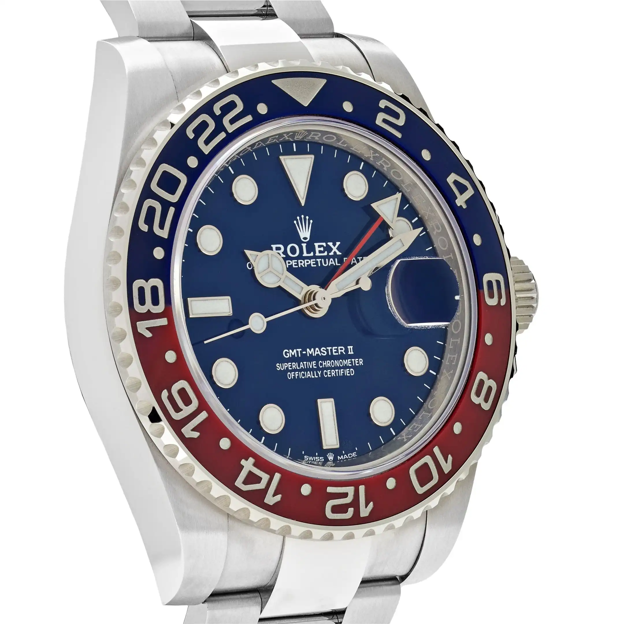 Rolex GMT-Master II Replica 126719BLRO ‘Pepsi’ White Gold Blue Dial - Image 4