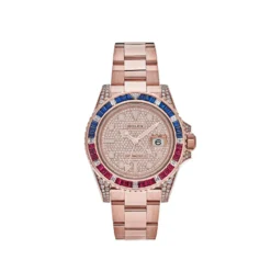 Rolex GMT-Master II Replica 126755SARU Rose Gold Sapphire and Ruby