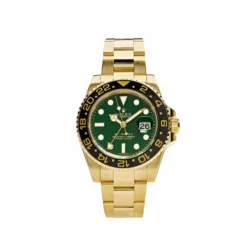 Rolex GMT-Master II Replica 116718LN Yellow Gold Green Dial Black Bezel