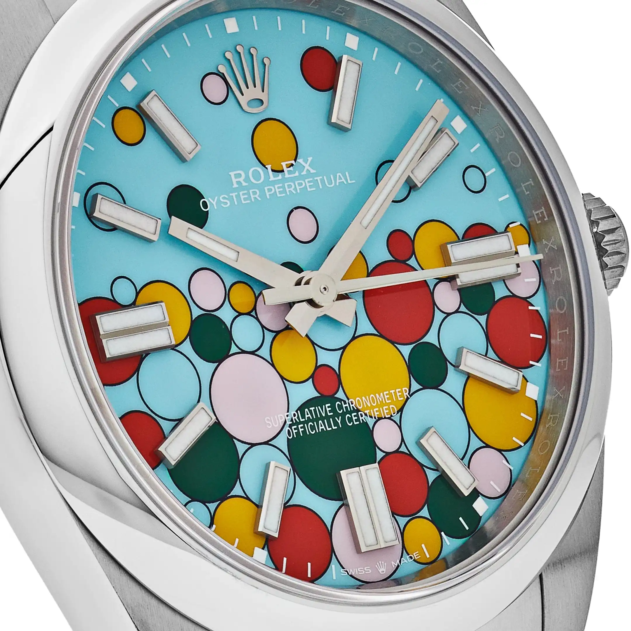 Rolex Oyster Perpetual Replica 126000 Stainless Steel ‘Celebration Motif’ Dial - Image 6