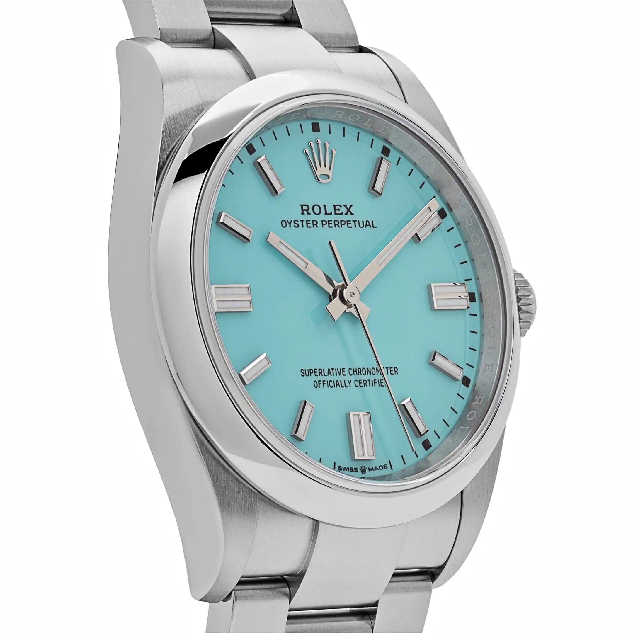 Rolex Oyster Perpetual Replica 126000 Stainless Steel Baby Blue Dial - Image 4