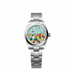 Rolex Oyster Perpetual Replica 277200 ‘Ladies’ Stainless Steel ‘Celebration Motif’ Dial