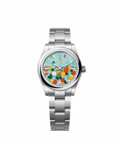 Rolex Oyster Perpetual Replica 277200 ‘Ladies’ Stainless Steel ‘Celebration Motif’ Dial