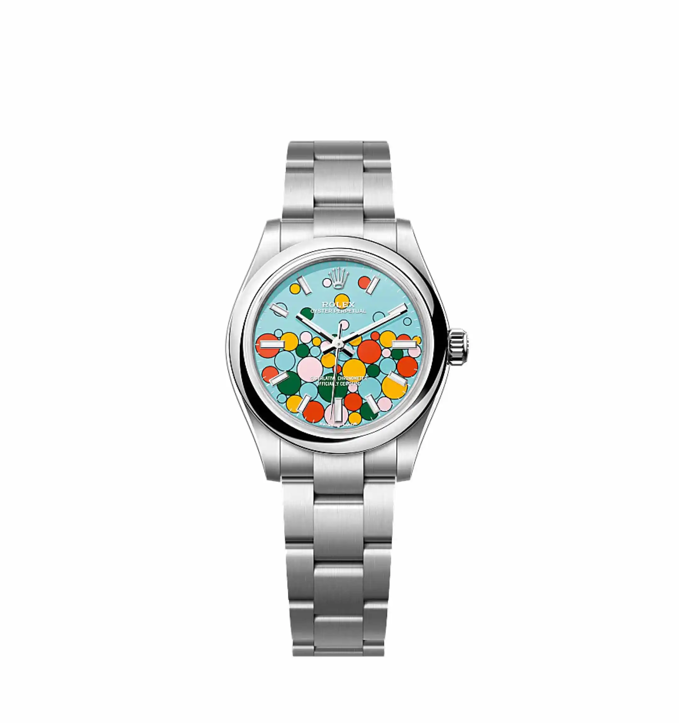 Rolex Oyster Perpetual Replica 277200 ‘Ladies’ Stainless Steel ‘Celebration Motif’ Dial
