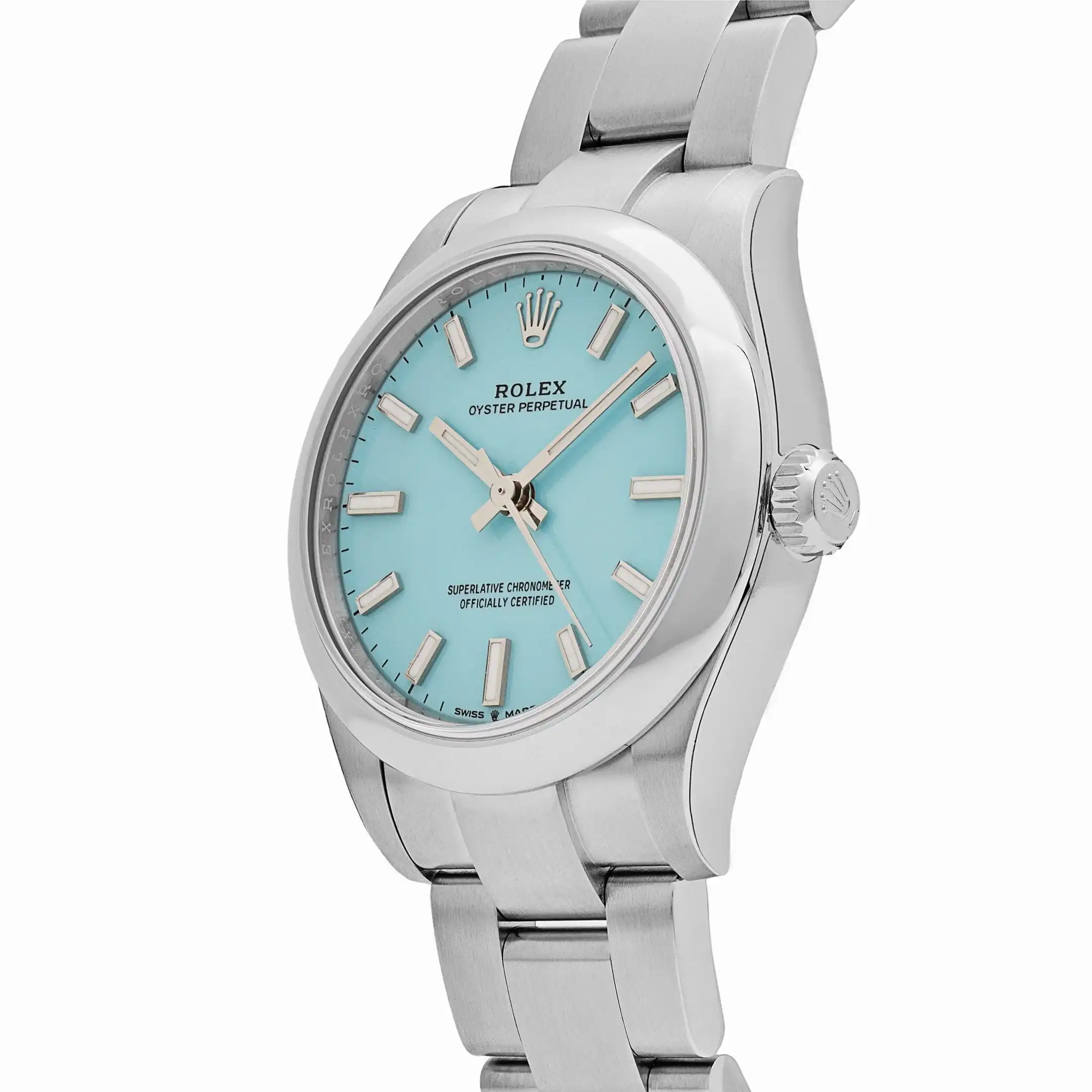 Rolex Oyster Perpetual Replica 277200 ‘Ladies’ Stainless Steel Tiffany Blue Turquoise Dial - Image 3