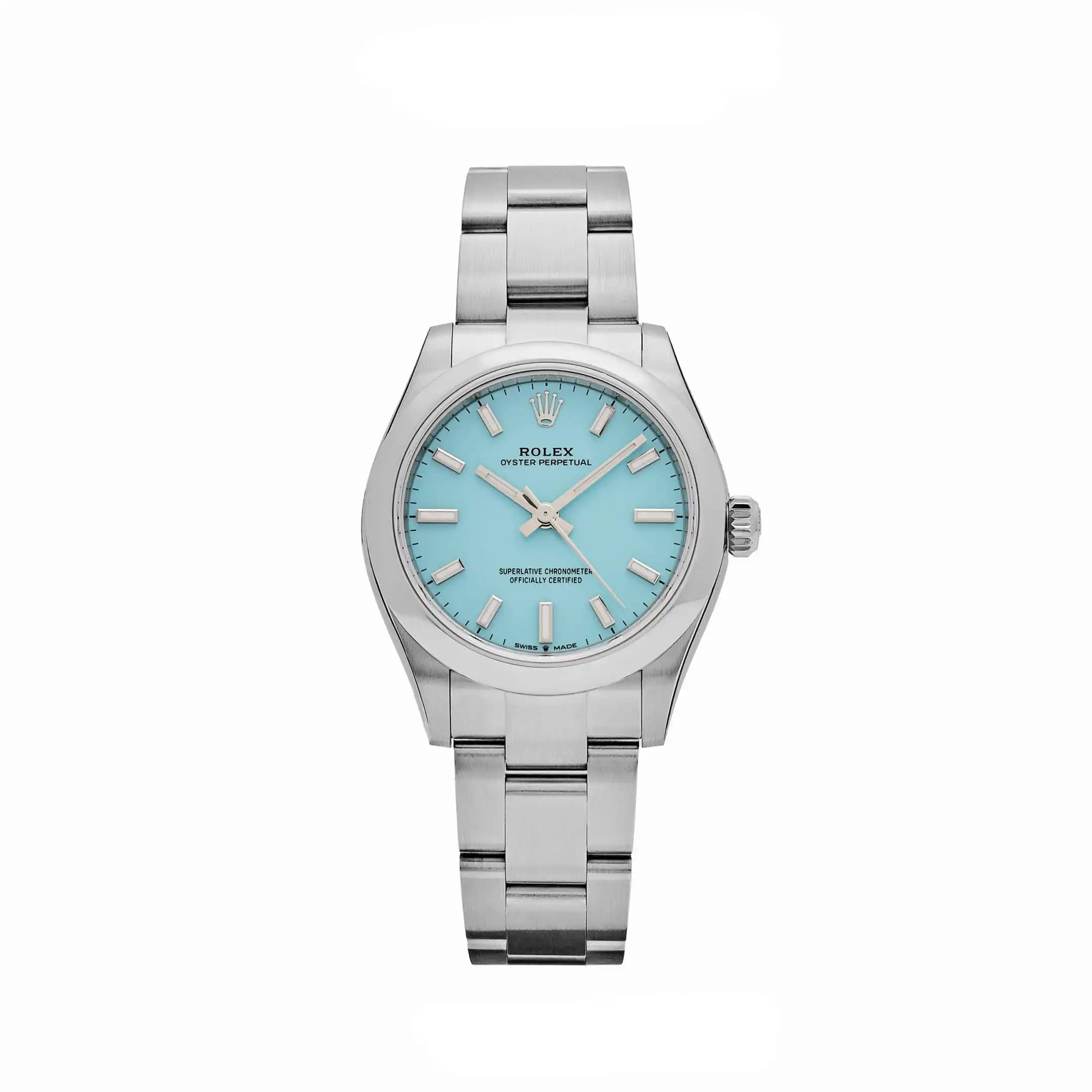 Rolex Oyster Perpetual Replica 277200 ‘Ladies’ Stainless Steel Tiffany Blue Turquoise Dial