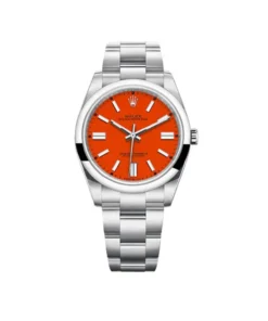 Rolex Oyster Perpetual Replica 126000 Stainless Steel Coral Red Dial