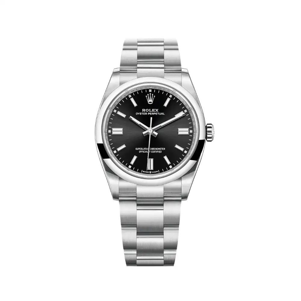 Rolex Oyster Perpetual Replica 126000 Stainless Steel Black Dial