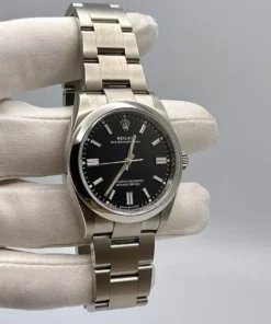 Alternative view of Rolex Oyster Perpetual Replica 126000 Stainless Steel Black Dial