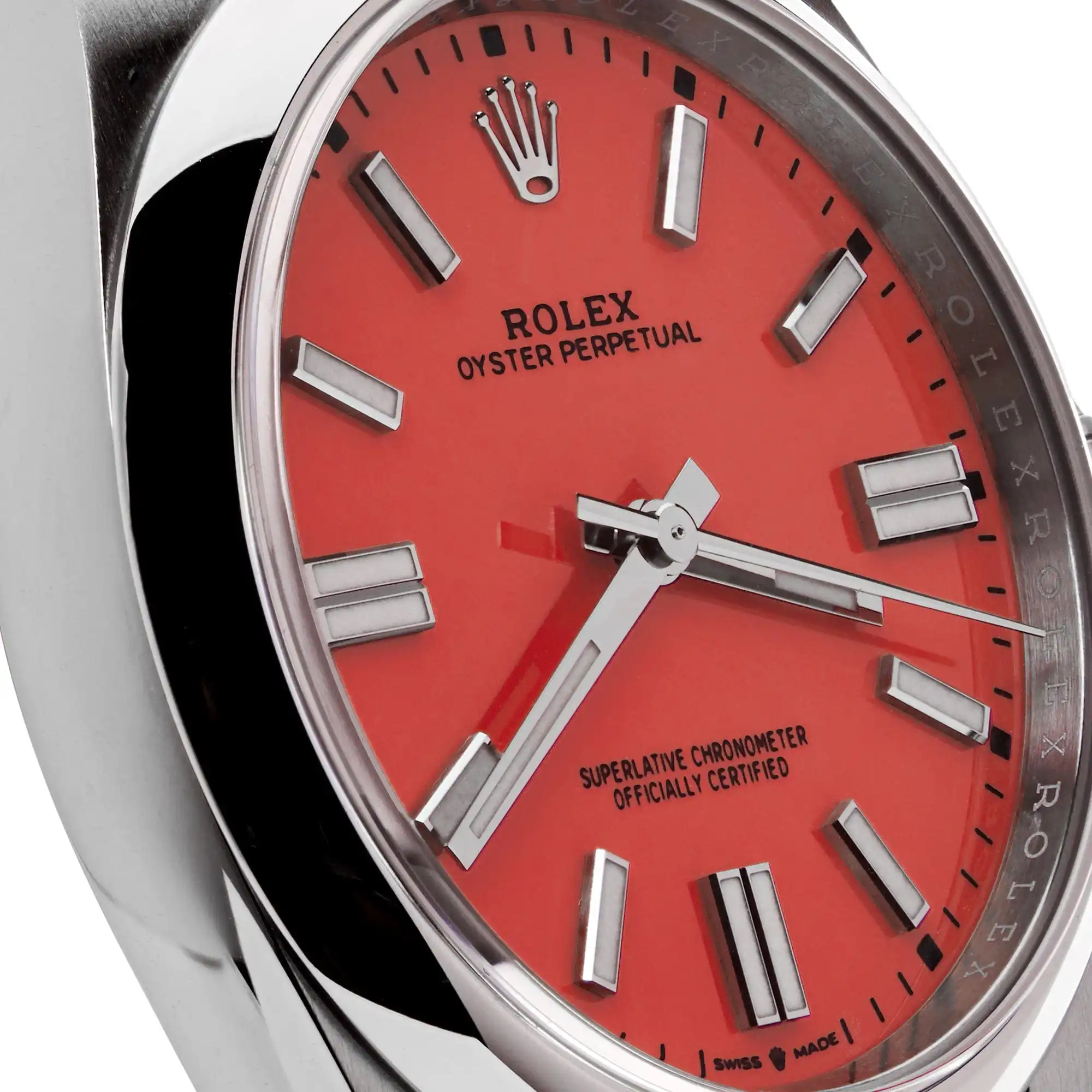 Rolex Oyster Perpetual Replica 124300 Stainless Steel Red Dial - Image 3