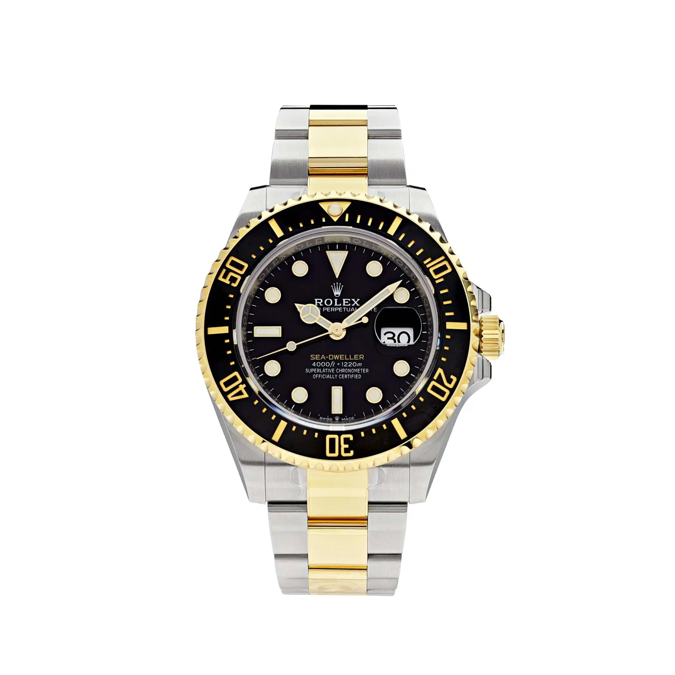 Replica Rolex Sea-Dweller 126603 Stainless Steel Yellow Gold Black Dial