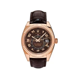 Replica Rolex Sky-Dweller 326135 Rose Gold Chocolate Dial