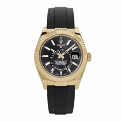 Replica Rolex Sky-Dweller 336238 Yellow Gold  Bright Black Dial