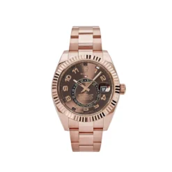 Replica Rolex Sky-Dweller 326935 Rose Gold Chocolate Arabic Numeral Dial
