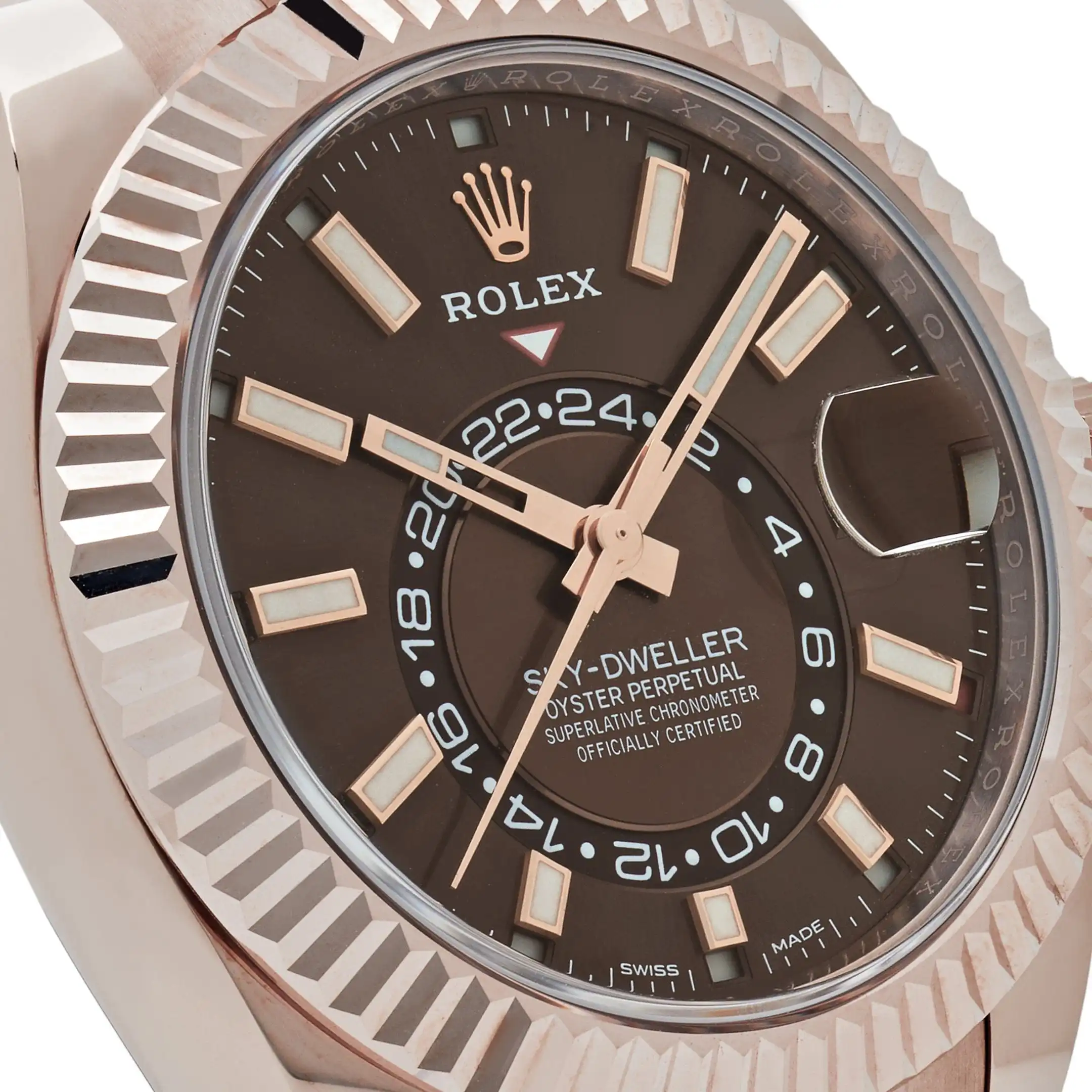 Replica Rolex Sky-Dweller 326935 Rose Gold Chocolate Dial Oyster - Image 5