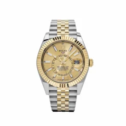 Replica Rolex Sky-Dweller 336933 Stainless Steel Yellow Gold Jubilee Champagne Dial