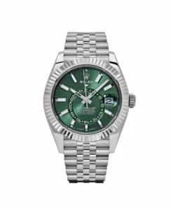 Replica Rolex Sky-Dweller 336934 Stainless Steel Green Dial Jubilee