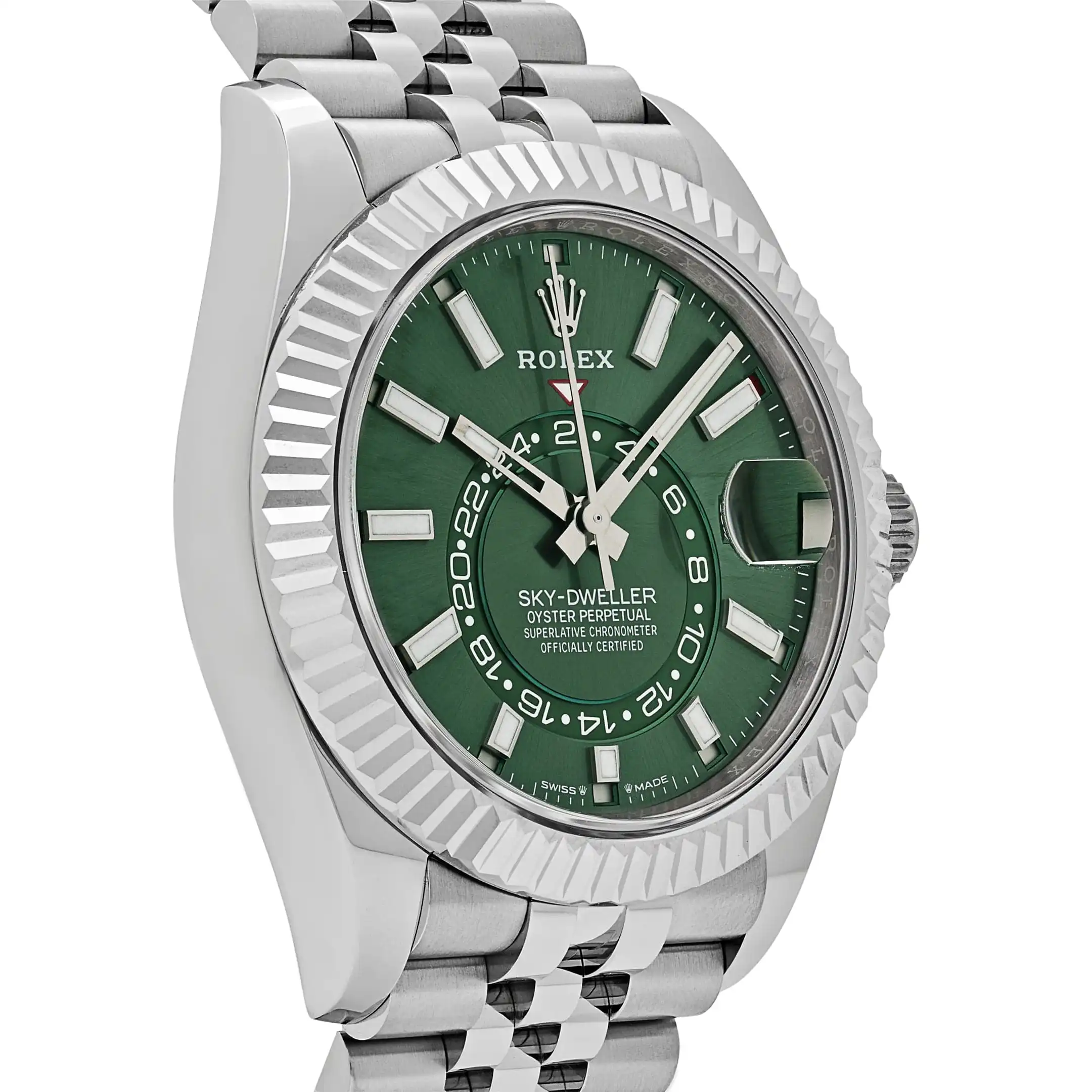 Replica Rolex Sky-Dweller 336934 Stainless Steel Green Dial Jubilee - Image 4