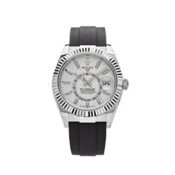 Replica Rolex Sky-Dweller 336239 White Gold White Dial Oysterflex