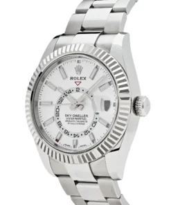 Alternative view of Replica Rolex Sky-Dweller 326934 Stainless Steel White Dial Oyster