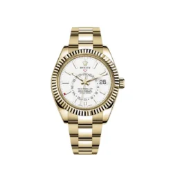 Replica Rolex Sky-Dweller 326938 Yellow Gold White Dial