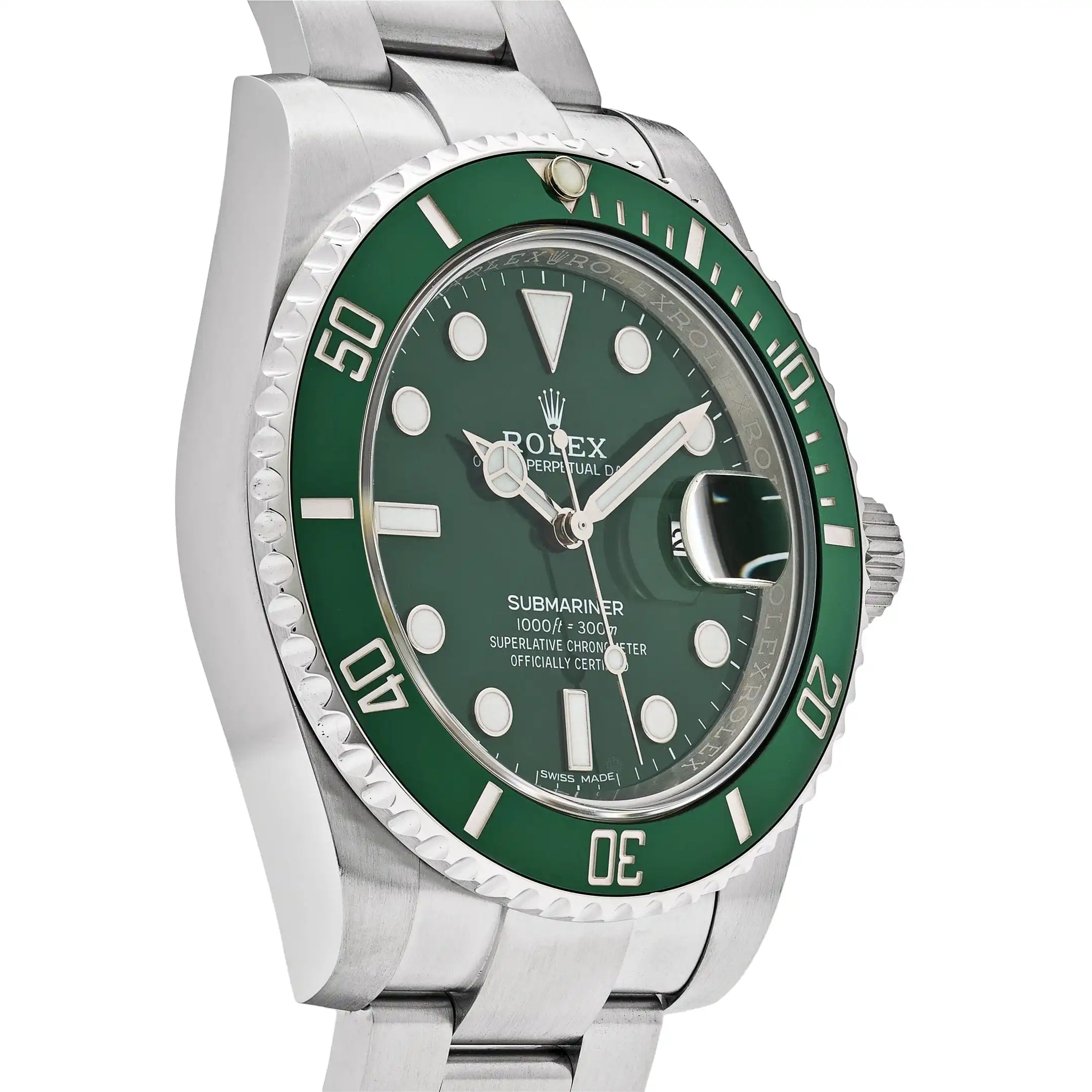 Rolex Submariner Date Replica 116610LV ‘Hulk’ Stainless Steel Green Dial - Image 5