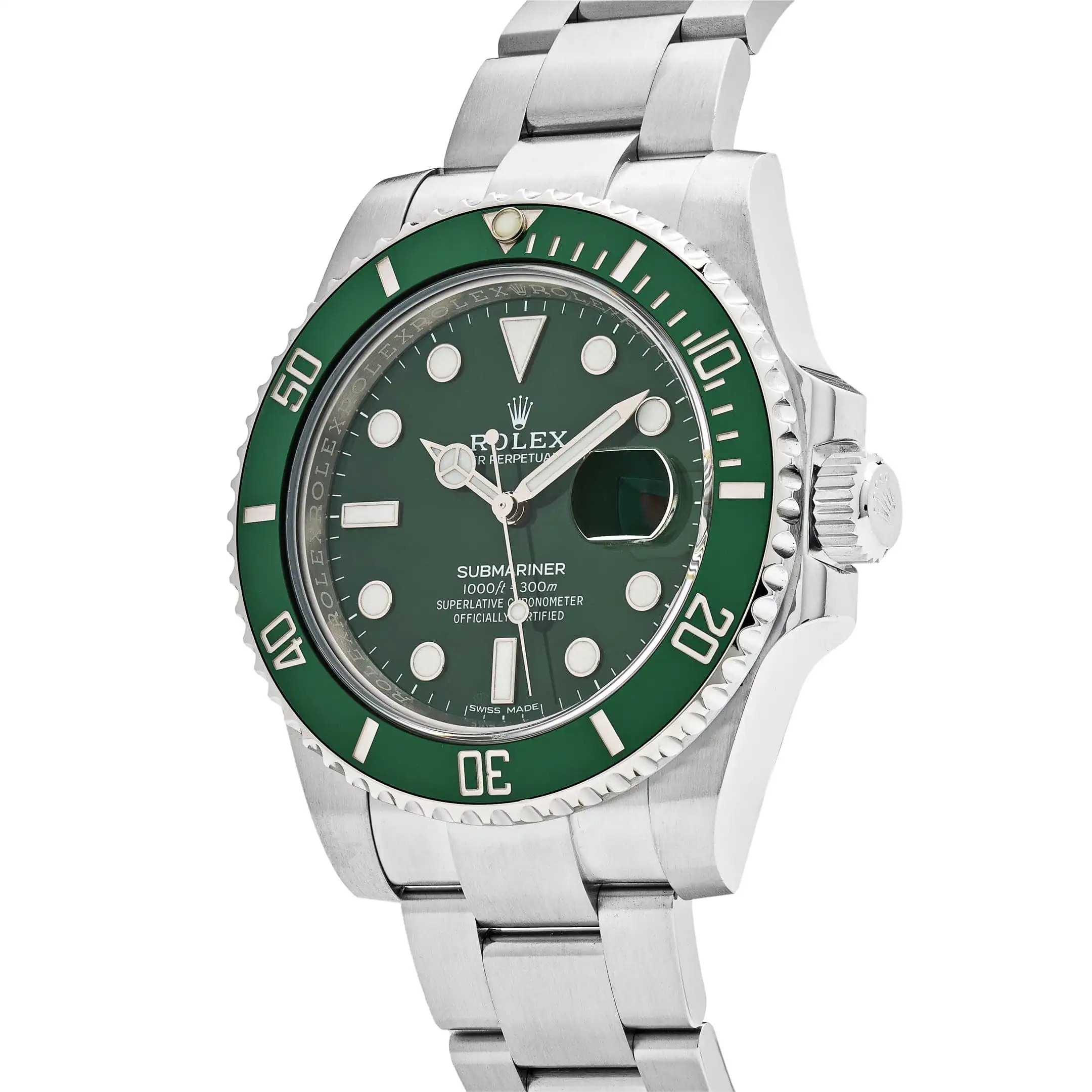 Rolex Submariner Date Replica 116610LV ‘Hulk’ Stainless Steel Green Dial - Image 4