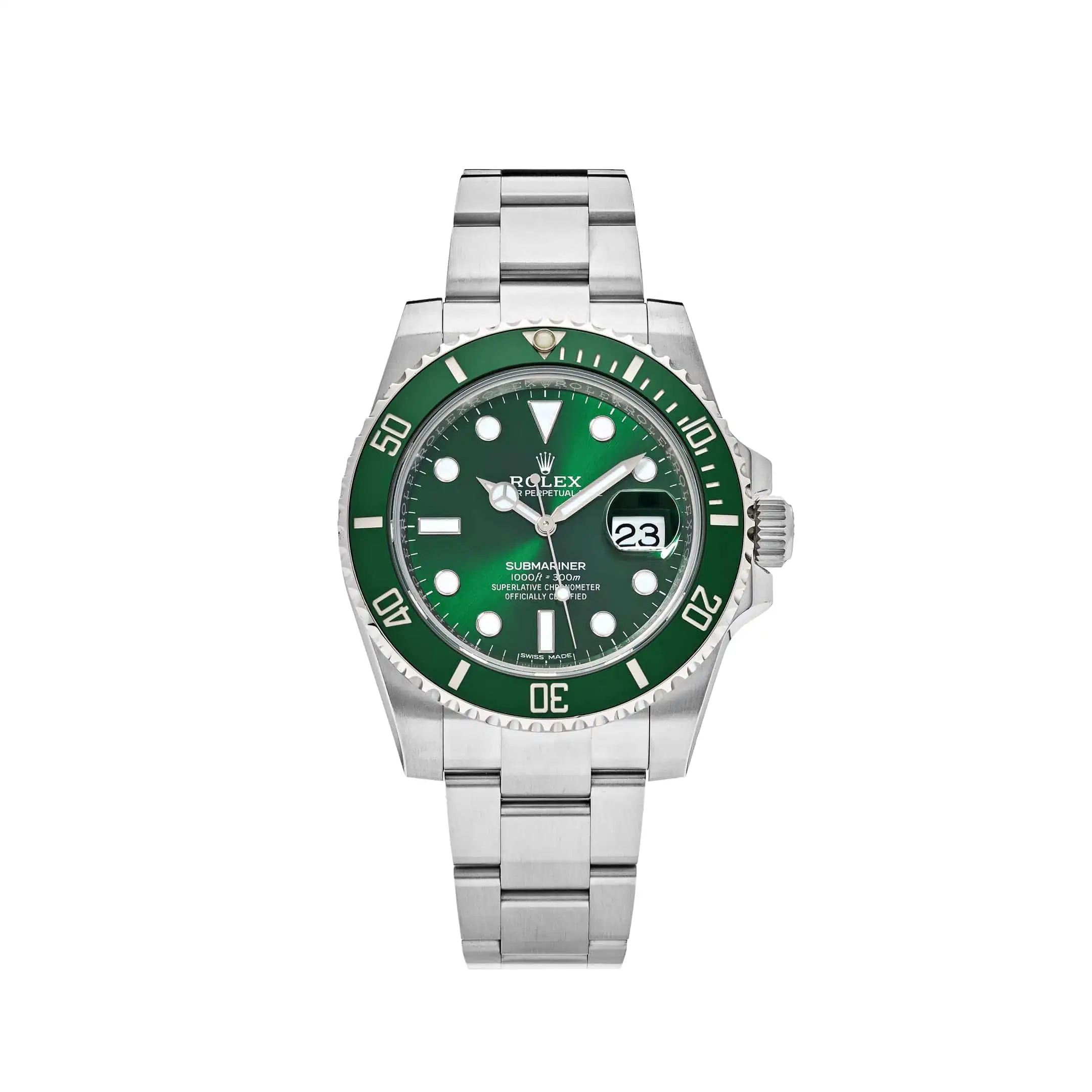 Rolex Submariner Date Replica 116610LV ‘Hulk’ Stainless Steel Green Dial