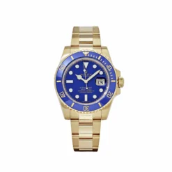Rolex Submariner Date Replica 116618LB Yellow Gold Blue Diamond Dial