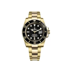 Rolex Submariner Date Replica 116618LN Yellow Gold Black Dial