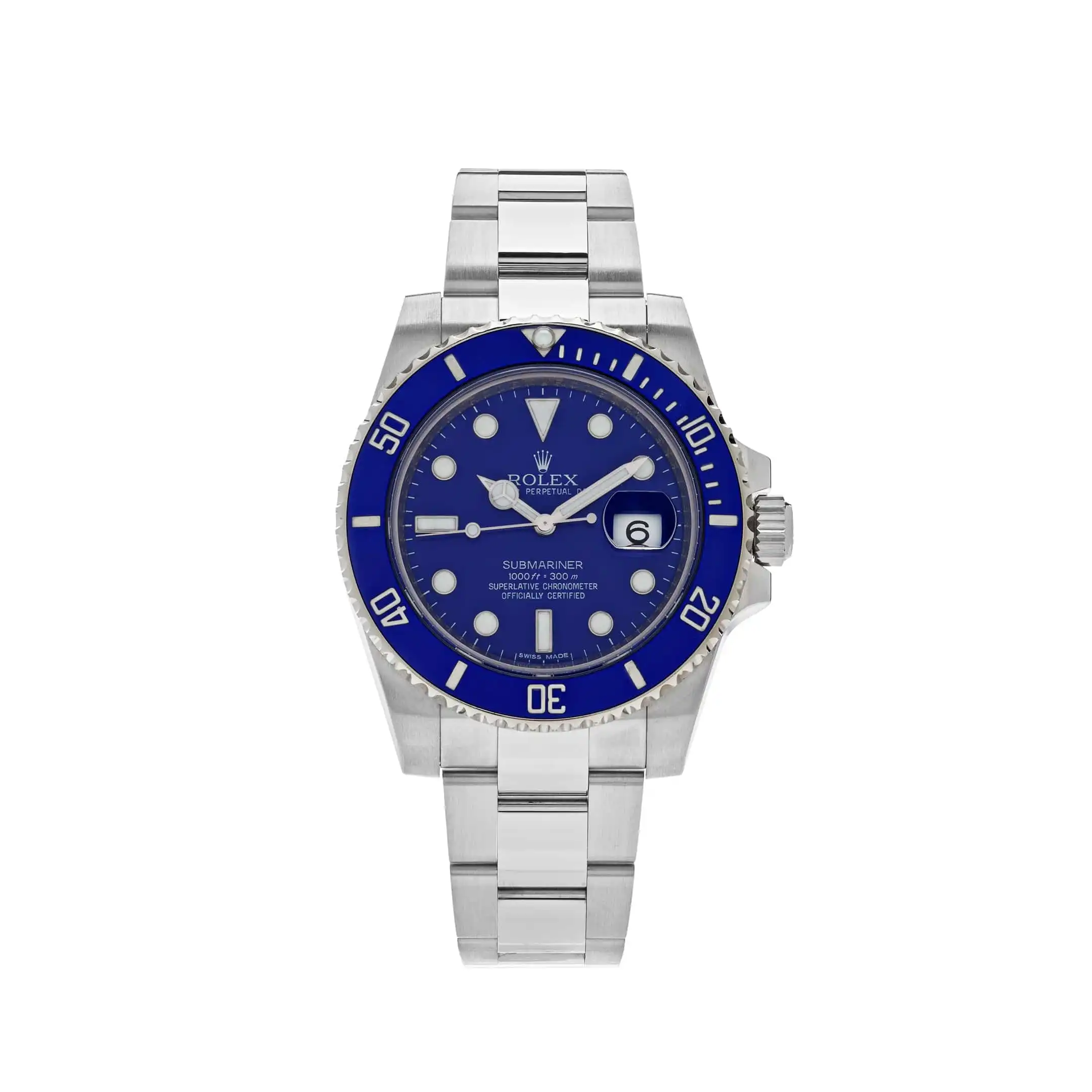 Rolex Submariner Date Replica 116619LB White Gold Blue Dial Blue Bezel