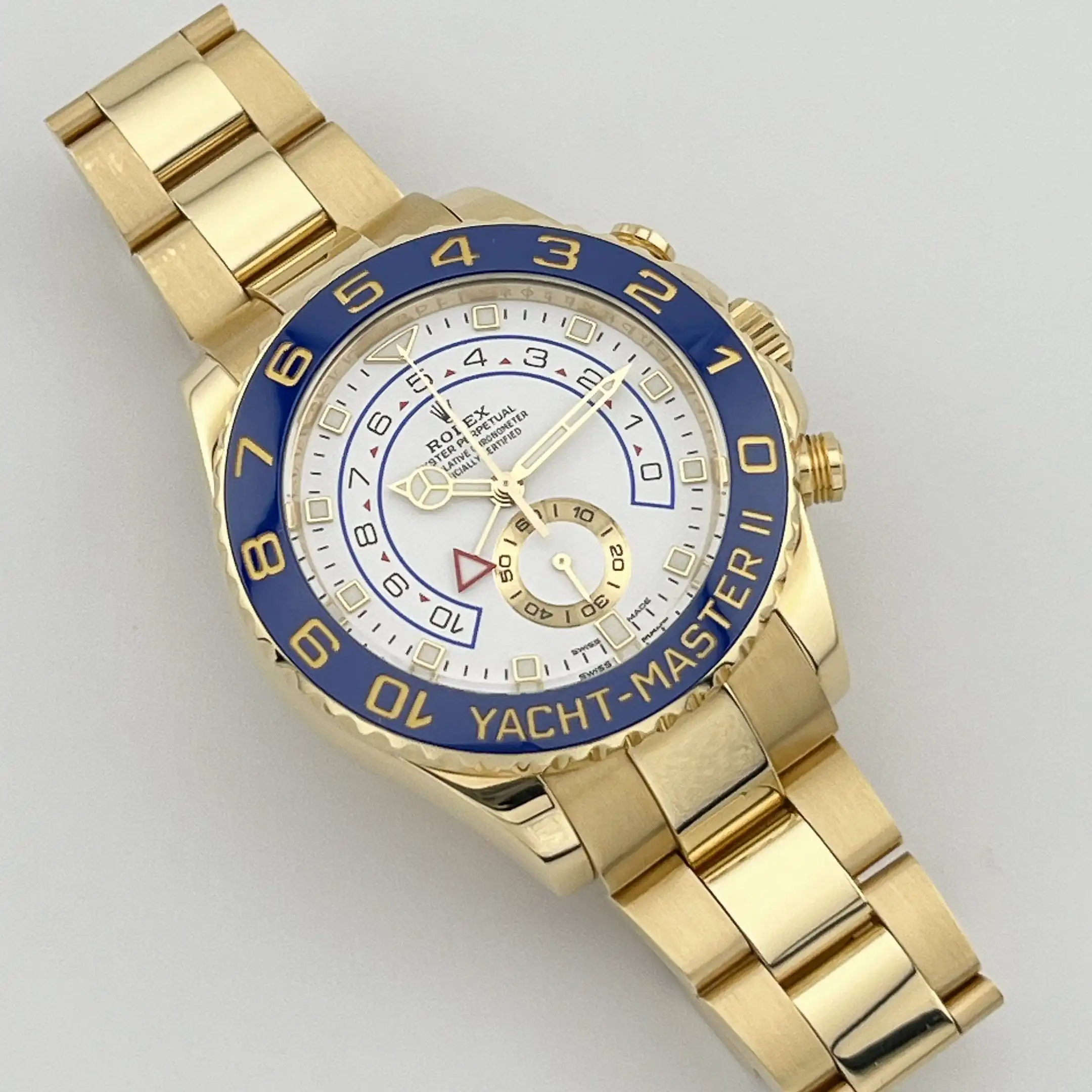 Rolex Yacht-Master Replica II 116688 Yellow Gold White Dial - Image 3